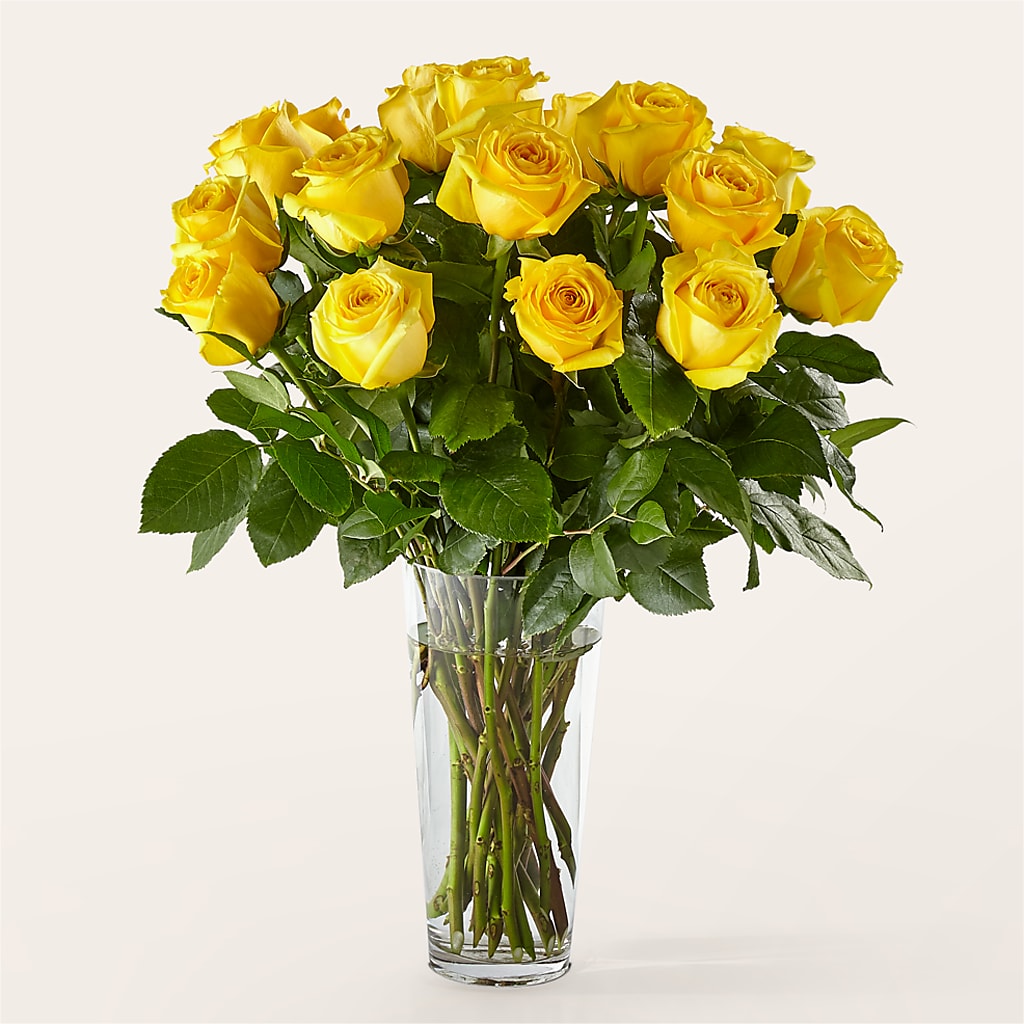 Long Stem Yellow Rose Bouquet – Flowers By Marianne, Hampton Falls NH