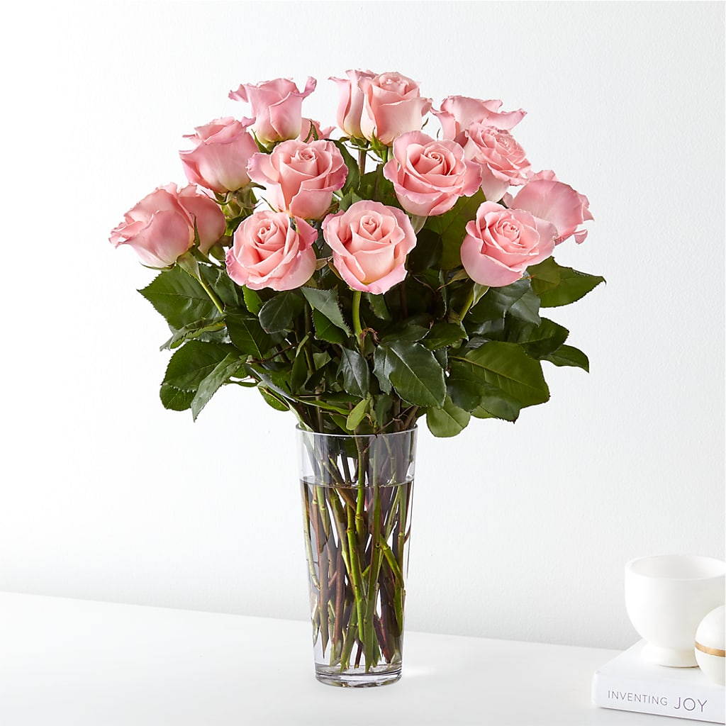 Long Stem Pink Rose Bouquet – Flowers By Marianne, Hampton Falls NH