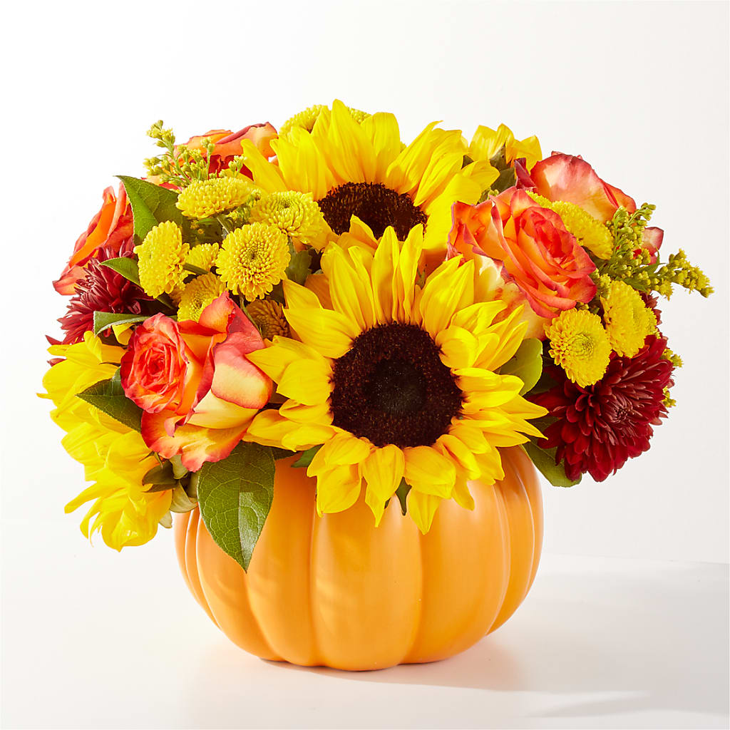Golden Gourd Pumpkin Bouquet – Flowers By Marianne, Hampton Falls NH