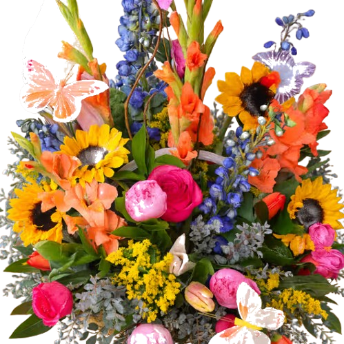 Whimsical Butterfly Garden Basket – Flowers By Marianne, Hampton Falls NH