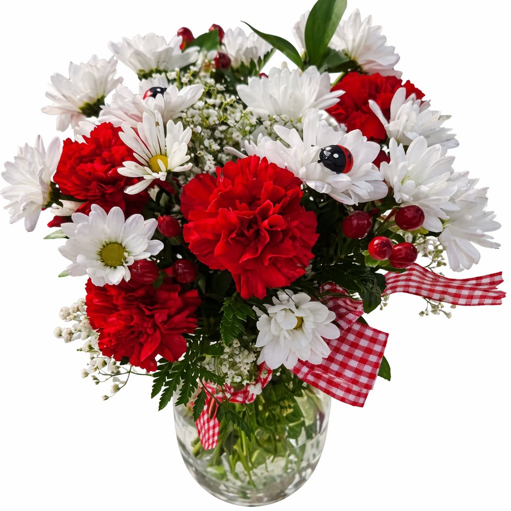 Lady bug Picnic Bouquet – Flowers By Marianne, Hampton Falls NH