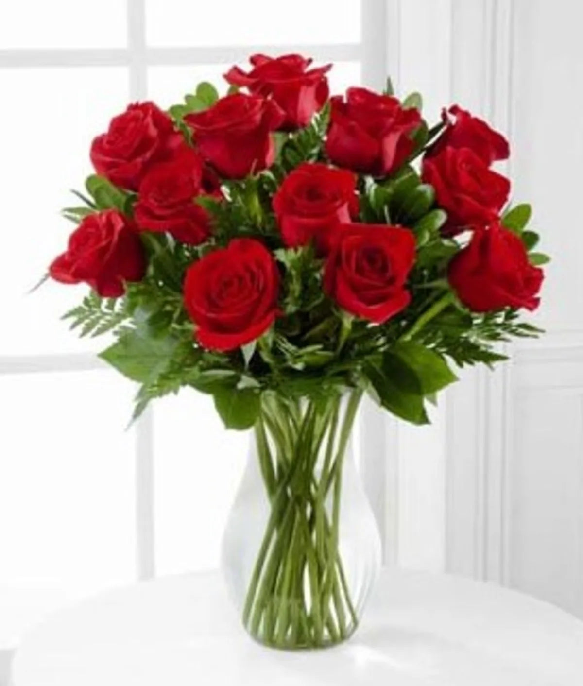 A Dozen GORGEOUS RED ROSES VASED – Flowers By Marianne, Hampton Falls NH