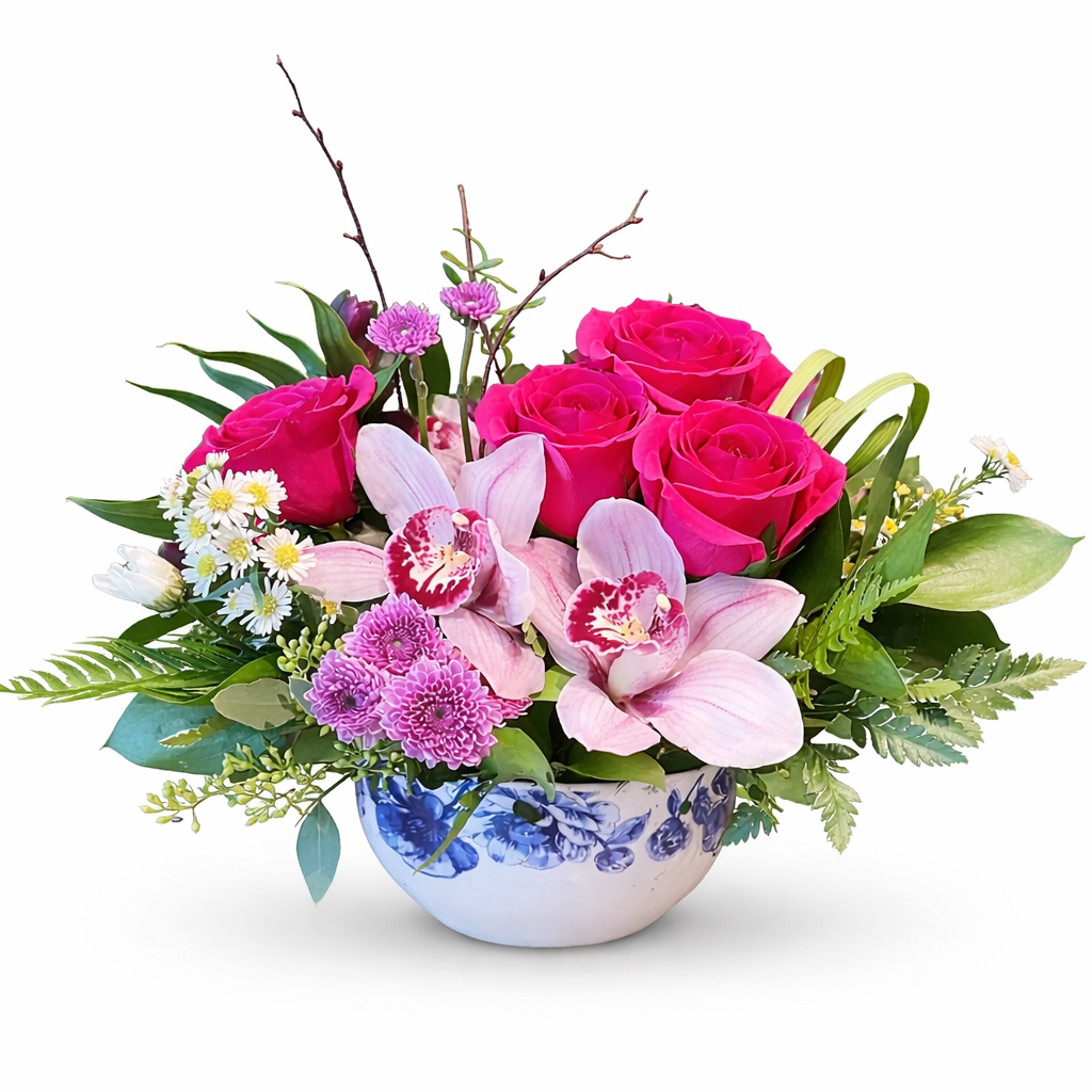Blushing Orchid Elegance – Flowers By Marianne, Hampton Falls NH