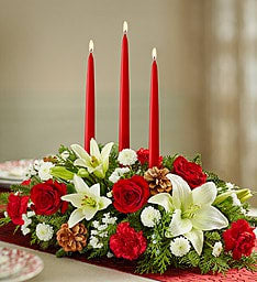 Twilight Christmas Glow Centerpiece – Flowers By Marianne, Hampton Falls NH