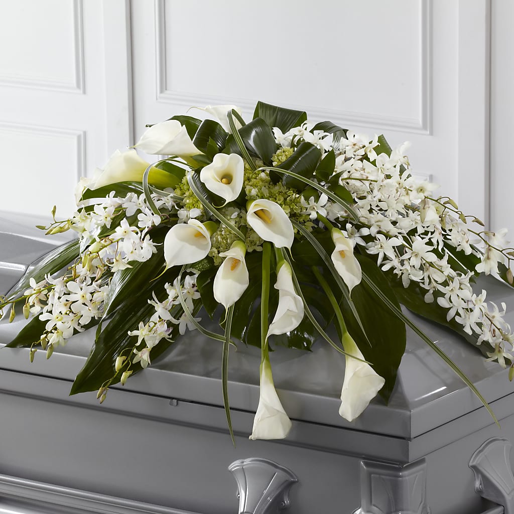 Angel Wings Casket Spray – Flowers By Marianne, Hampton Falls NH