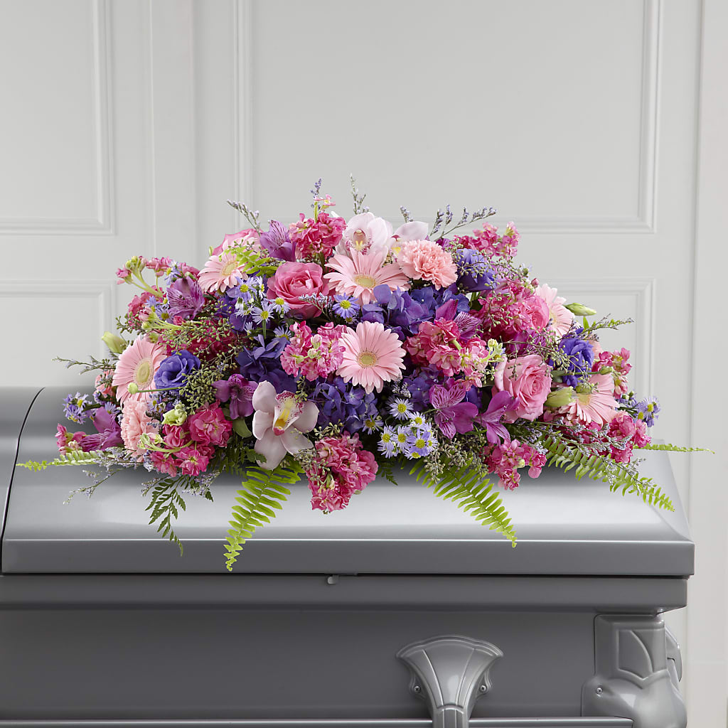 Glorious Garden Casket Spray – Flowers By Marianne, Hampton Falls NH