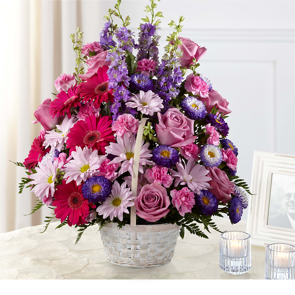 Pastel Peace Basket – Flowers By Marianne, Hampton Falls NH
