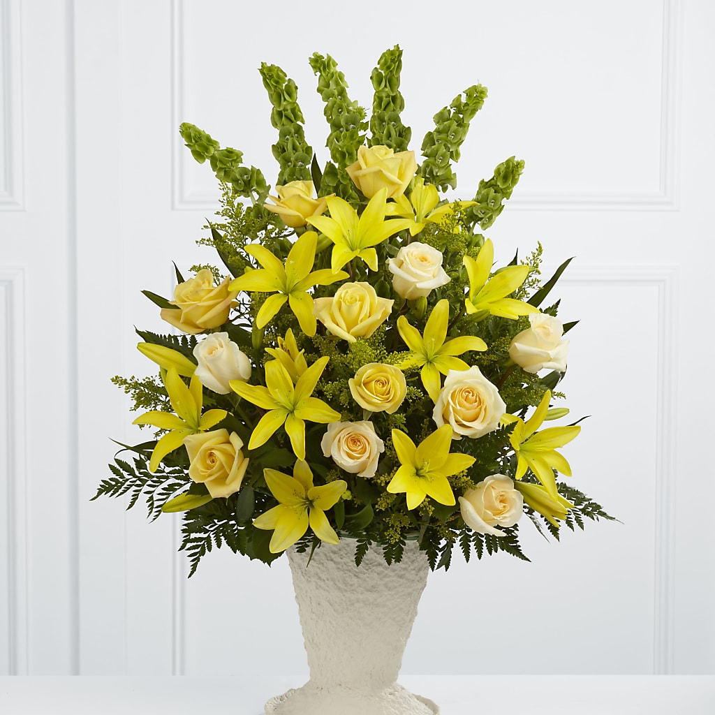 Golden Memories Arrangement – Flowers By Marianne, Hampton Falls NH