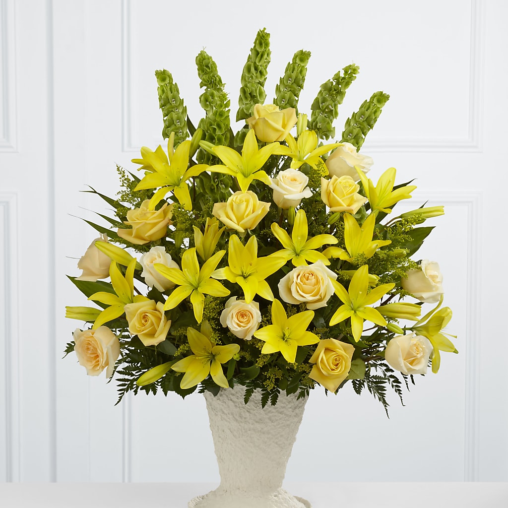 Golden Memories Arrangement – Flowers By Marianne, Hampton Falls NH