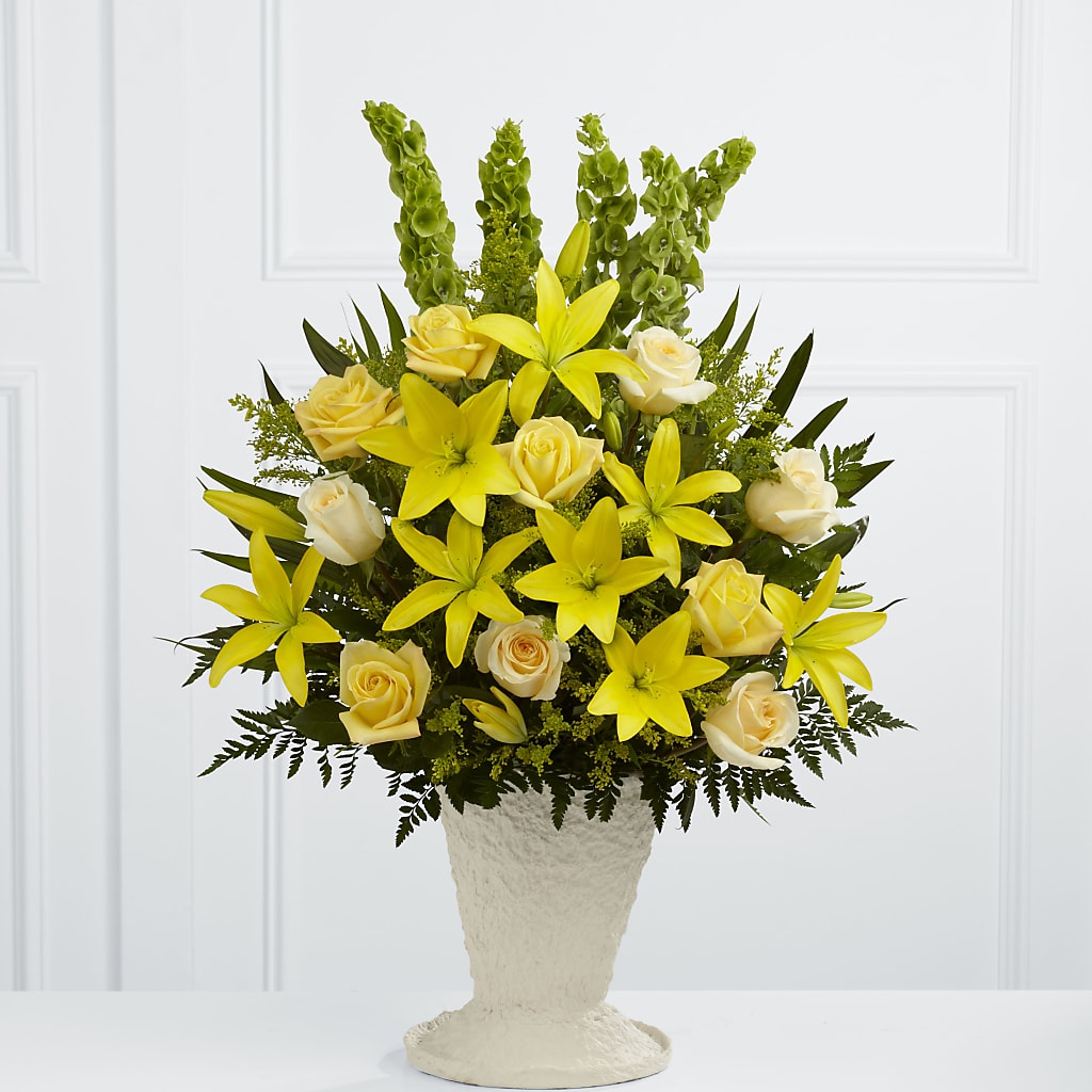 Golden Memories Arrangement – Flowers By Marianne, Hampton Falls NH