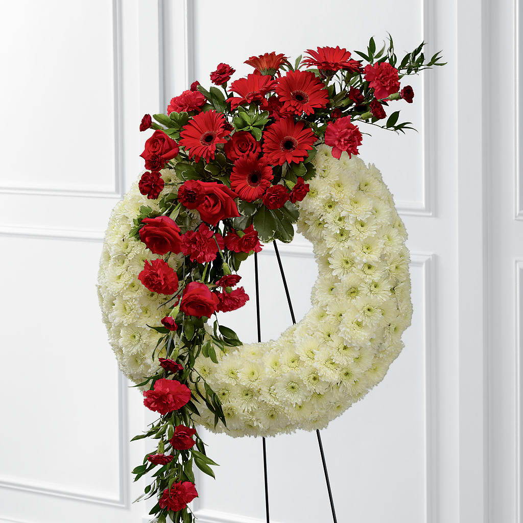Graceful Tribute Wreath – Flowers By Marianne, Hampton Falls NH