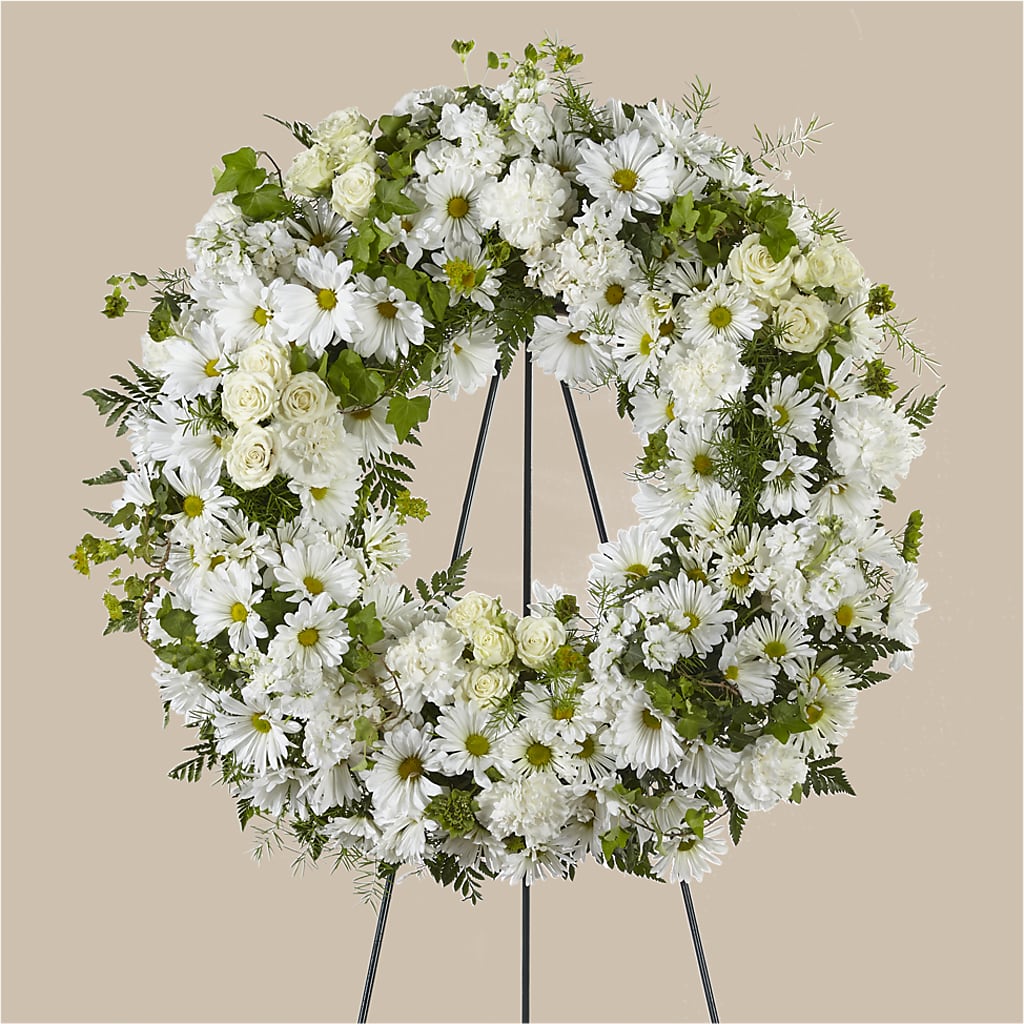 Faithful Wishes Wreath – Flowers By Marianne, Hampton Falls NH
