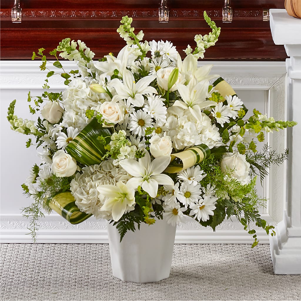 Thoughts of Tranquility Floor Basket – Flowers By Marianne, Hampton Falls NH