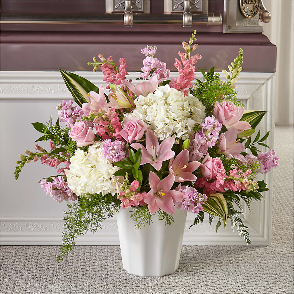 Simply Serene Floor Basket – Flowers By Marianne, Hampton Falls NH