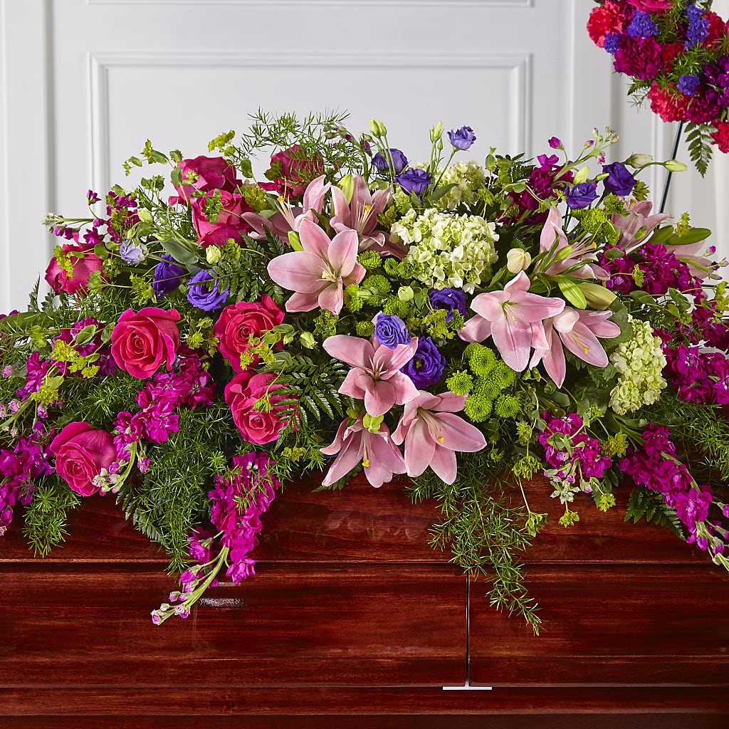 Radiant Tribute Casket Spray – Flowers By Marianne, Hampton Falls NH