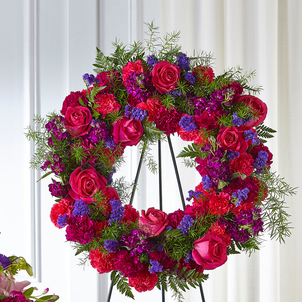 Calming Colors Wreath – Flowers By Marianne, Hampton Falls NH