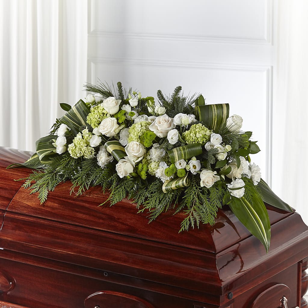 Hopeful Gesture Casket Spray – Flowers By Marianne, Hampton Falls NH