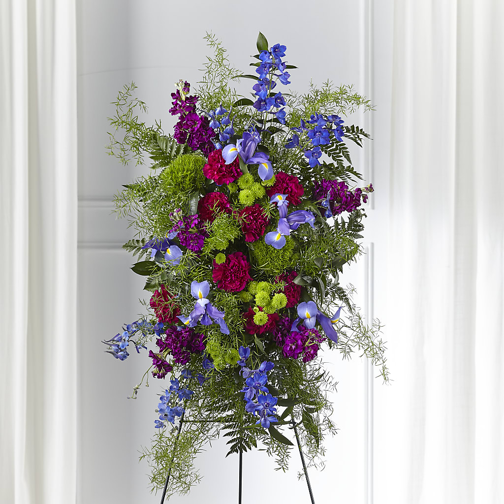Heavenly Skies Standing Spray – Flowers By Marianne, Hampton Falls NH