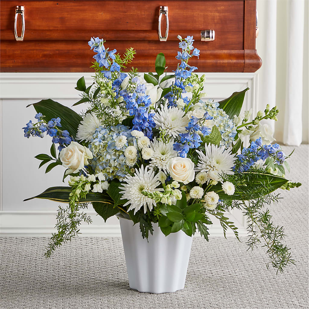 Everlasting Memories Floor Basket – Flowers By Marianne, Hampton Falls NH