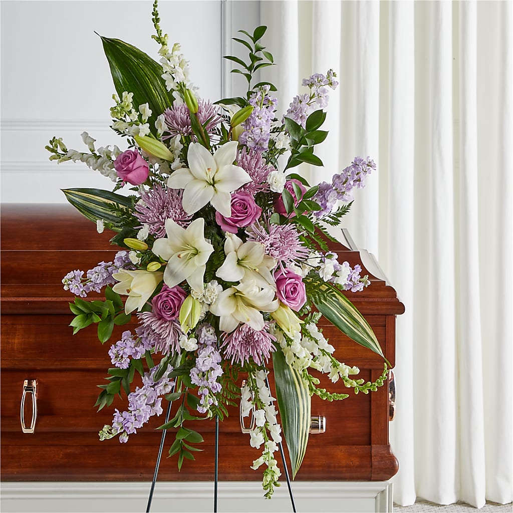 Grateful Hearts Standing Spray – Flowers By Marianne, Hampton Falls NH