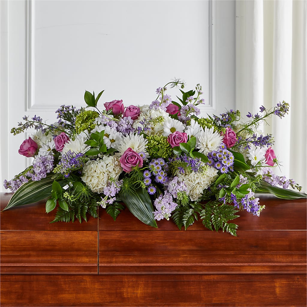 Meadows of Serenity Casket Spray – Flowers By Marianne, Hampton Falls NH