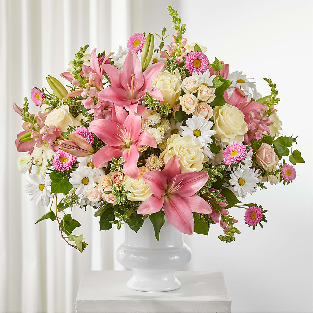Empathetic Blooms Urn Arrangement – Flowers By Marianne, Hampton Falls NH