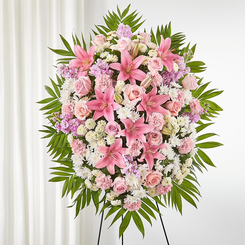 Offering Solace Standing Spray – Flowers By Marianne, Hampton Falls NH