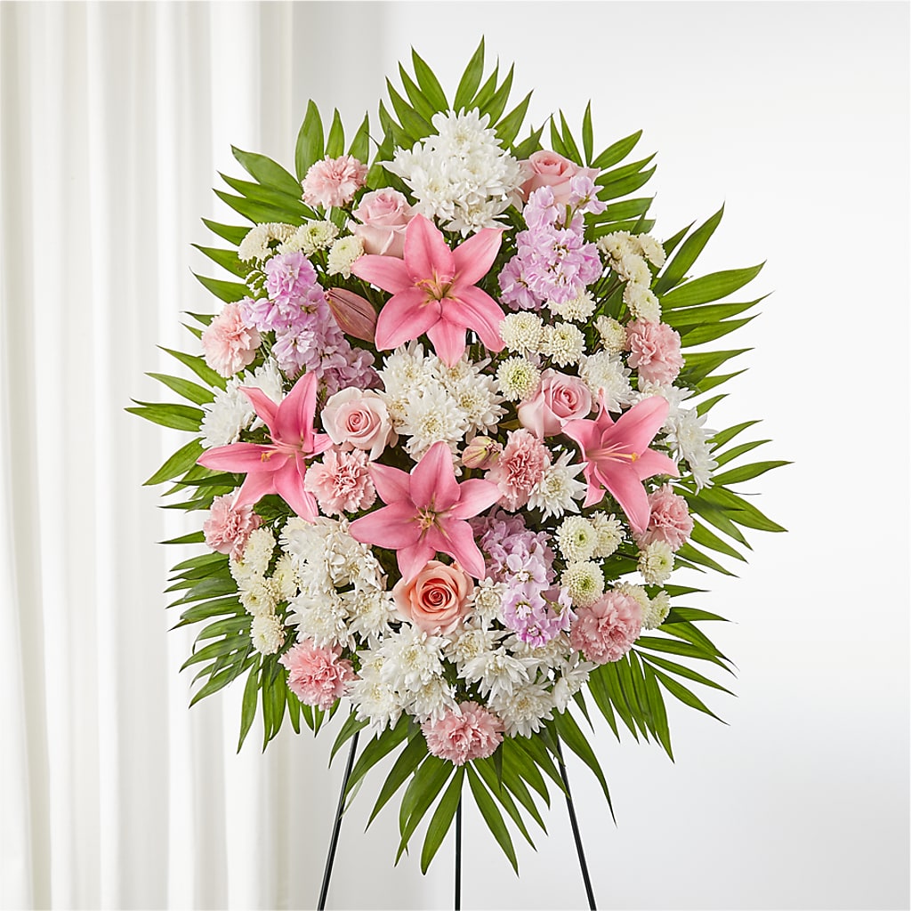 Offering Solace Standing Spray – Flowers By Marianne, Hampton Falls NH