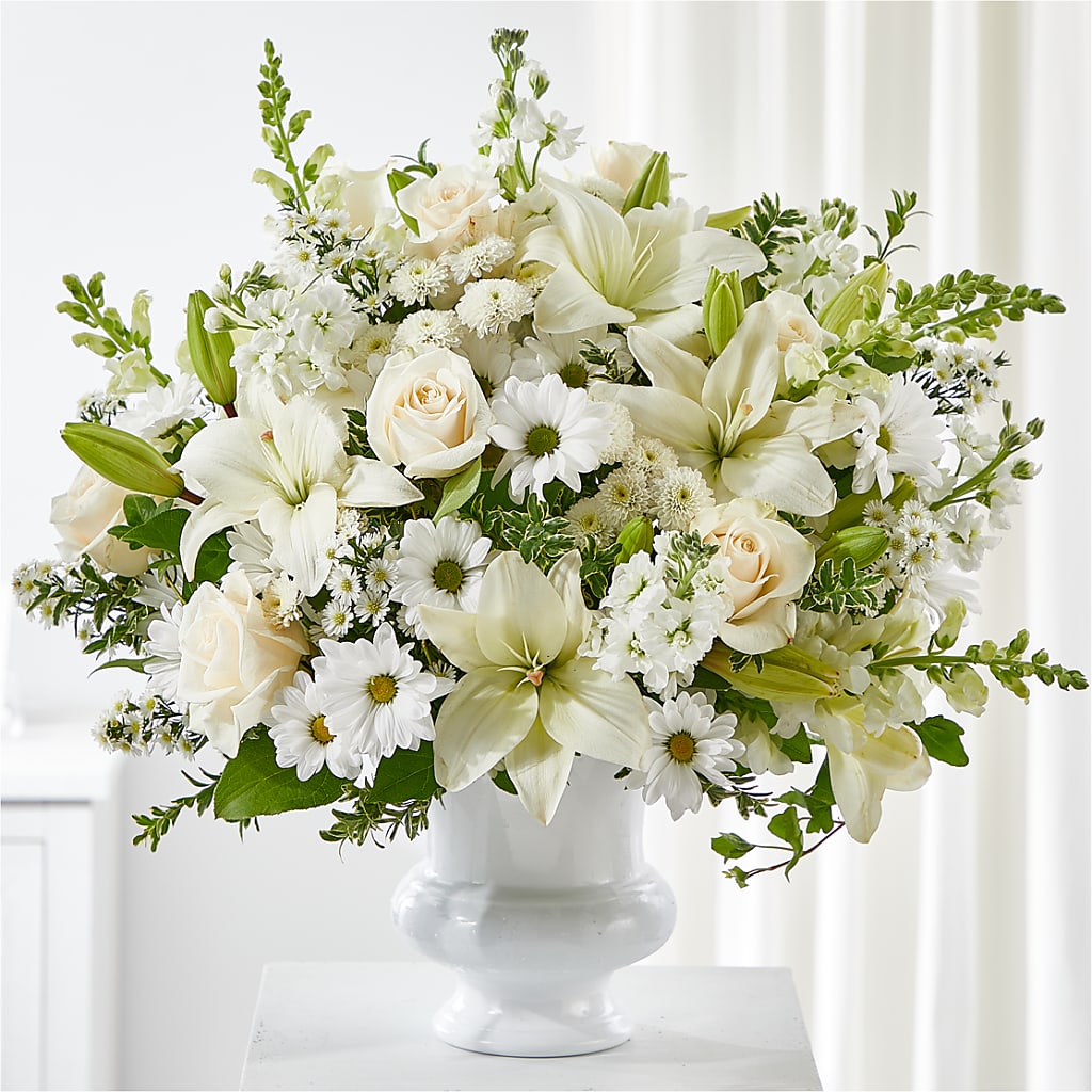 Uplifting Urn Arrangement – Flowers By Marianne, Hampton Falls NH