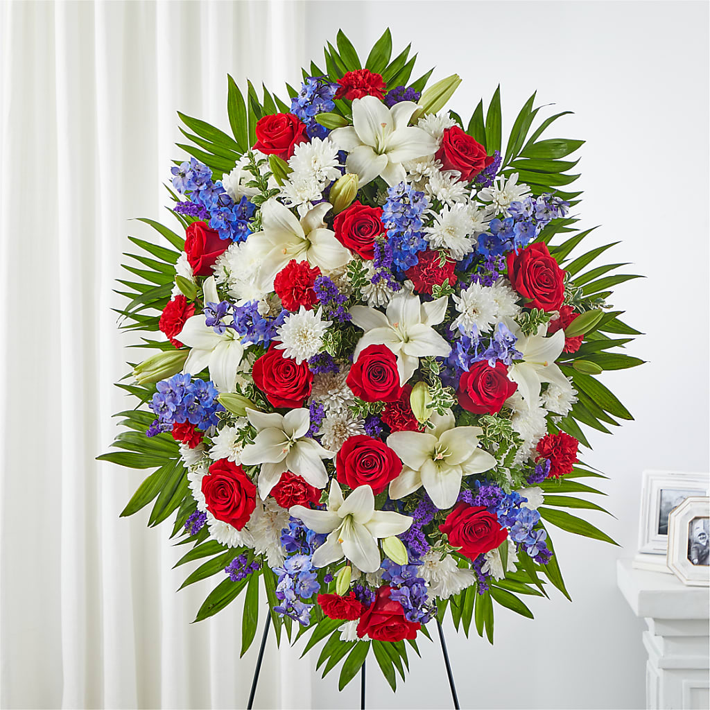 Cherished Service Standing Spray – Flowers By Marianne, Hampton Falls NH