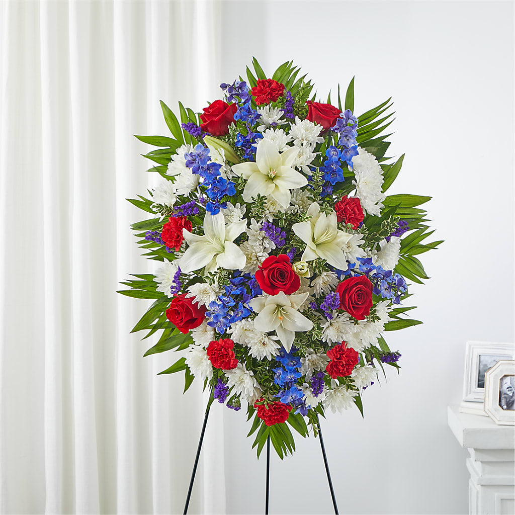 Cherished Service Standing Spray – Flowers By Marianne, Hampton Falls NH