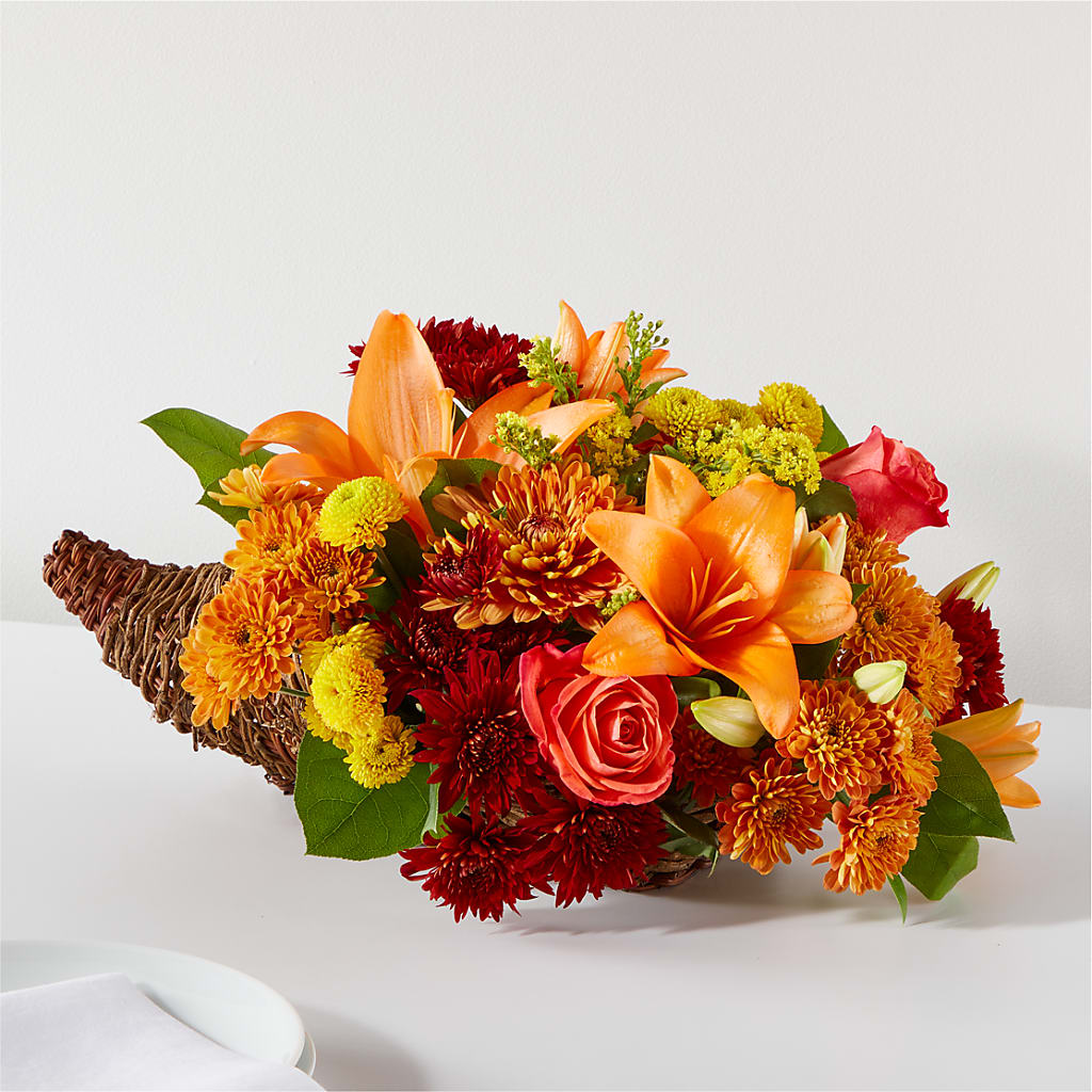 Bouquet of Blessings Cornucopia – Flowers By Marianne, Hampton Falls NH