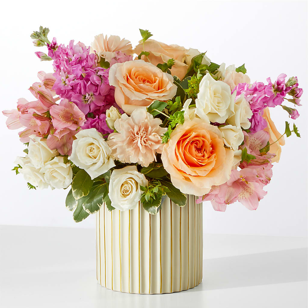 Paradise Bouquet with Ivory Vase – Flowers By Marianne, Hampton Falls NH