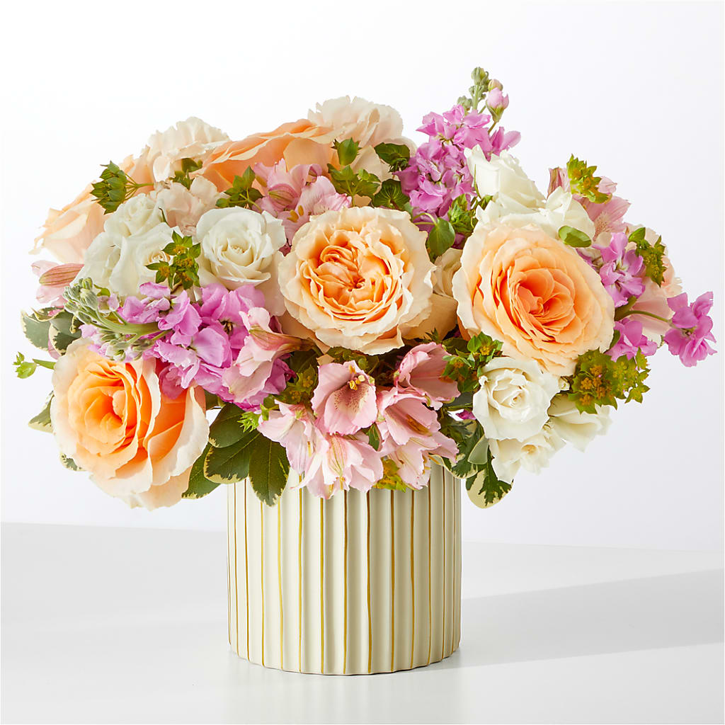 Paradise Bouquet with Ivory Vase – Flowers By Marianne, Hampton Falls NH