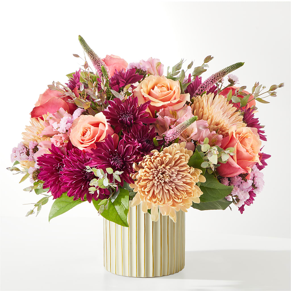 Berry Cobbler Bouquet with Ivory Vase – Flowers By Marianne, Hampton Falls NH