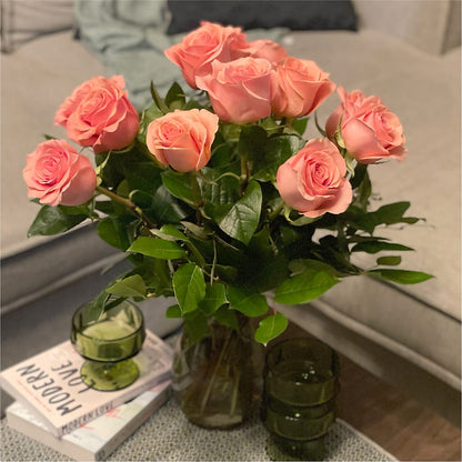 Long Stem Pink Rose Bouquet –  Flowers By Marianne, Hampton Falls NH