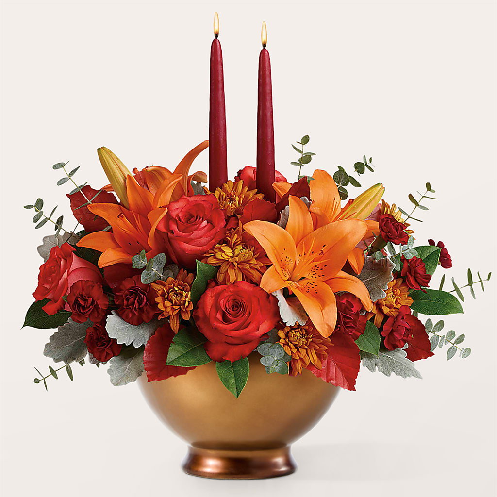 Fruits of Fall Centerpiece –  Flowers By Marianne, Hampton Falls NH