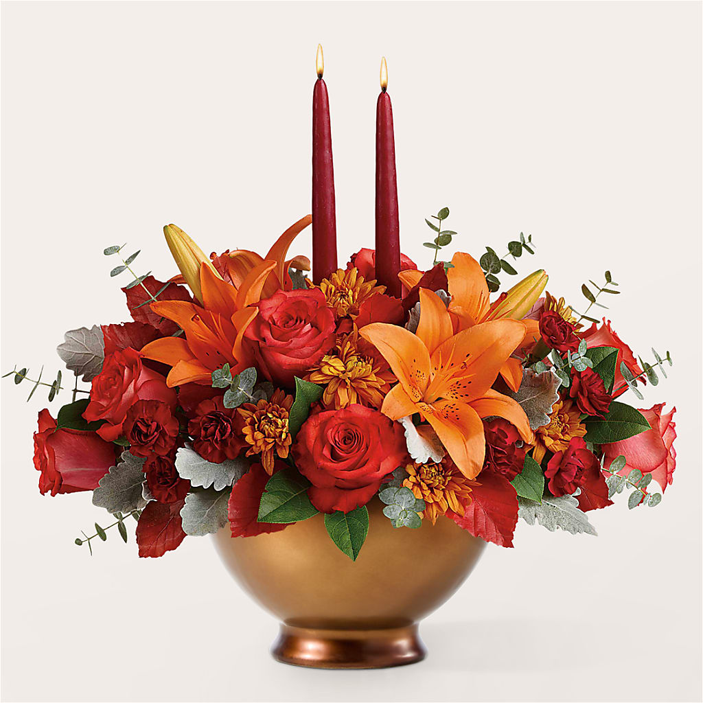 Fruits of Fall Centerpiece –  Flowers By Marianne, Hampton Falls NH