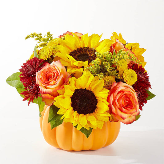 Golden Gourd Pumpkin Bouquet –  Flowers By Marianne, Hampton Falls NH