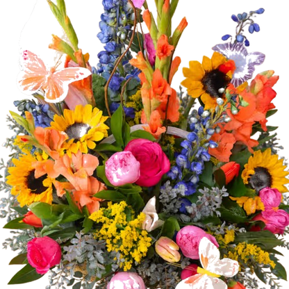 Whimsical Butterfly Garden Basket –  Flowers By Marianne, Hampton Falls NH