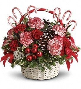 Candy Cane Christmas Basket