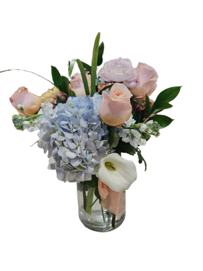 Blush & Blue Elegance –  Flowers By Marianne, Hampton Falls NH