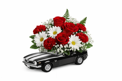 Love in High Gear – Camaro Arrangement –  Flowers By Marianne, Hampton Falls NH