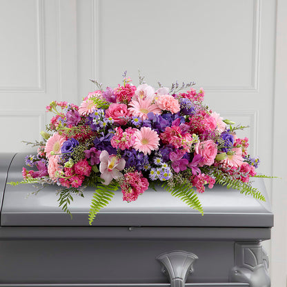 Glorious Garden Casket Spray –  Flowers By Marianne, Hampton Falls NH