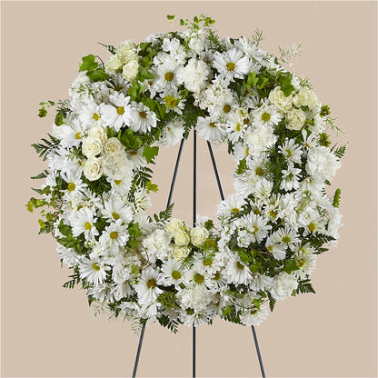Faithful Wishes Wreath –  Flowers By Marianne, Hampton Falls NH