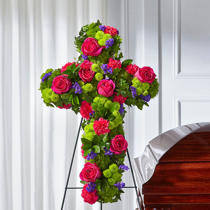 Tribute Rose Floral Cross –  Flowers By Marianne, Hampton Falls NH