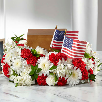Spirit of Patriotism Cremation Adornment –  Flowers By Marianne, Hampton Falls NH