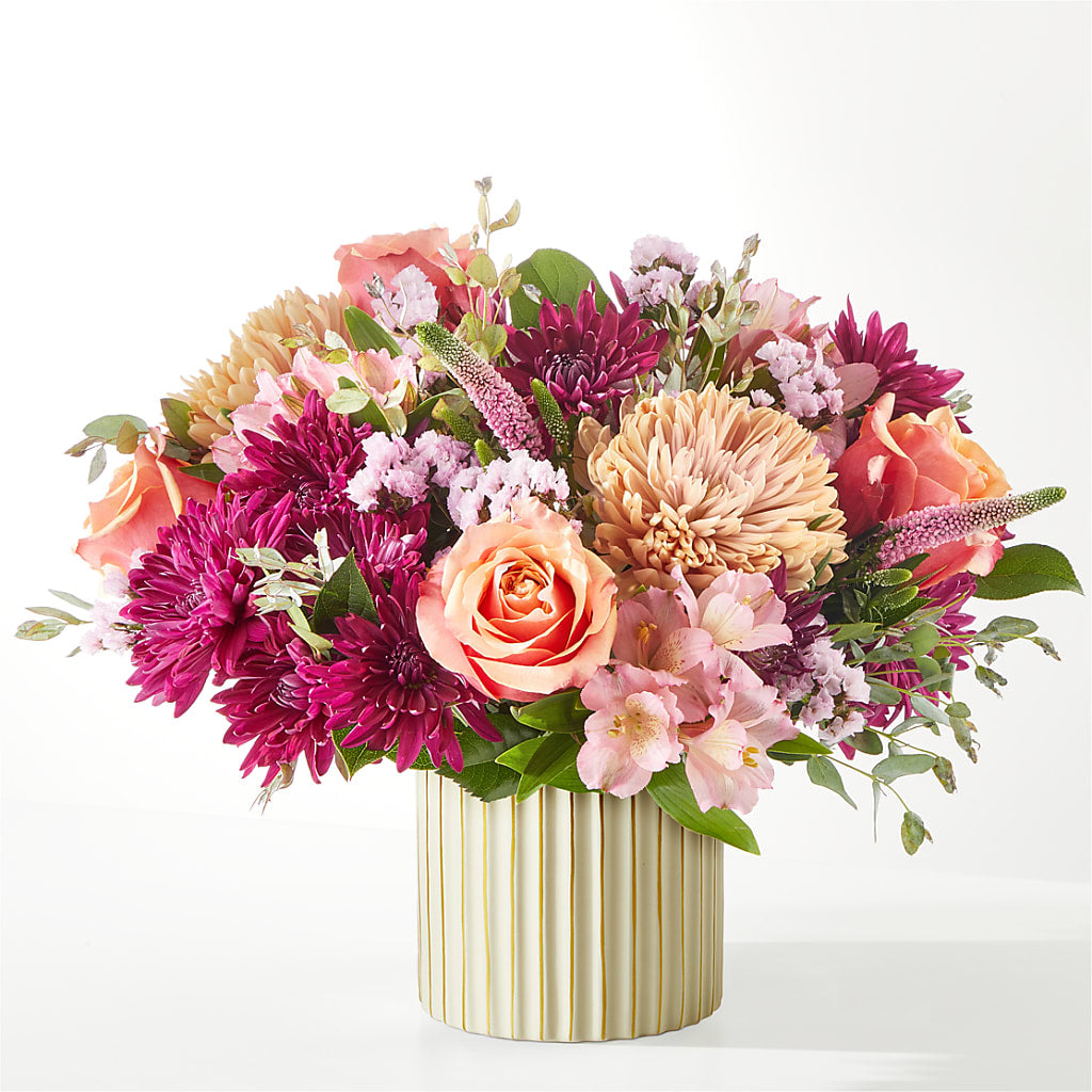 Berry Cobbler Bouquet with Ivory Vase –  Flowers By Marianne, Hampton Falls NH