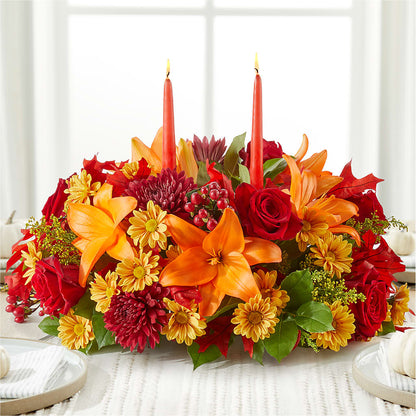 Autumn's Embrace Centerpiece –  Flowers By Marianne, Hampton Falls NH
