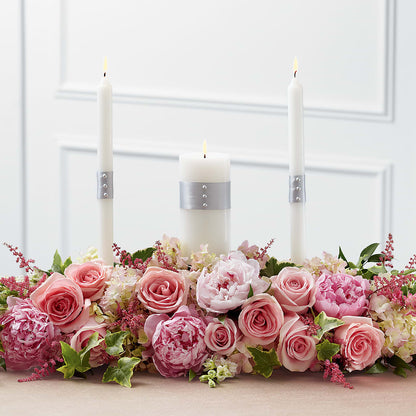 Worldwide Romance Unity Candle Arrangement –  Flowers By Marianne, Hampton Falls NH